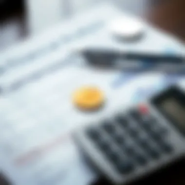 Calculator and financial documents for currency conversion