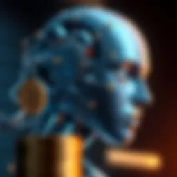 Conceptual representation of AI and cryptocurrency integration