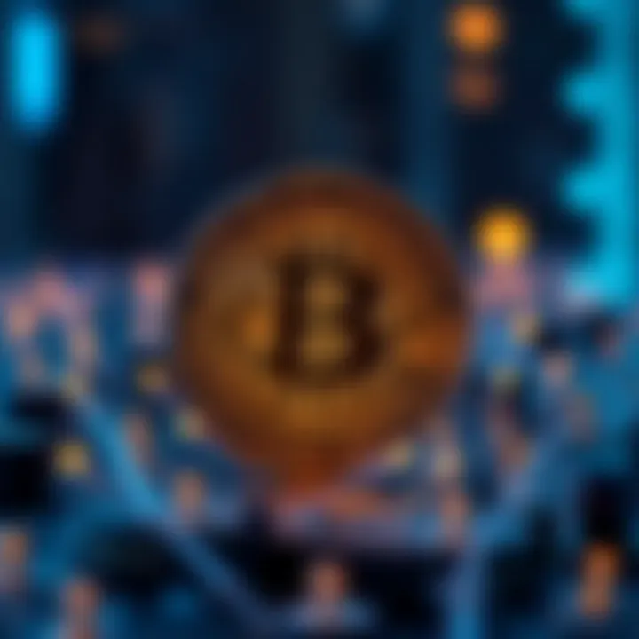 A conceptual representation of blockchain technology in art