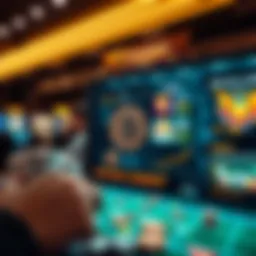 A modern Bitcoin casino interface showcasing various games