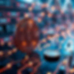 Conceptual representation of blockchain technology