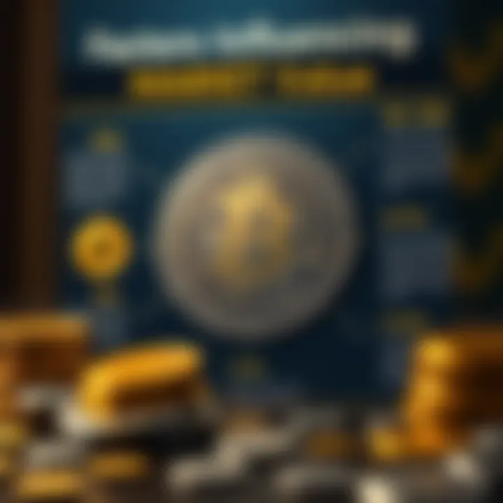 Infographic illustrating factors affecting Bitcoin's market value