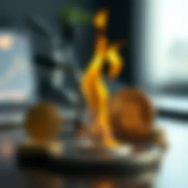 Various mechanisms of coin burning illustrated