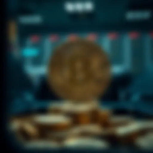 An intricate illustration depicting the role of coin dealers in cryptocurrency markets