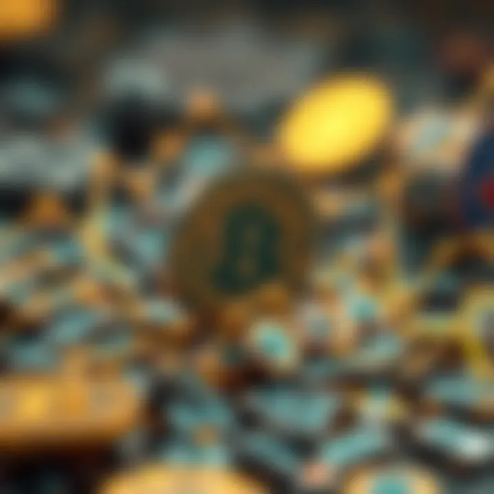 Visual representation of multiple blockchains interacting