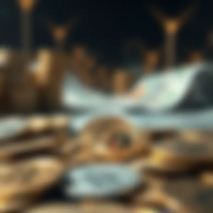 Visual representation of the relationship between cryptocurrency and traditional currencies