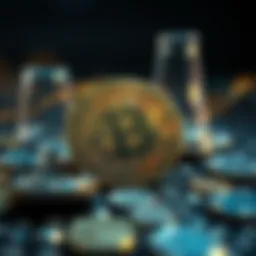 Conceptual illustration of cryptocurrency basics