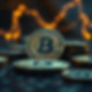 Conceptual representation of cryptocurrency