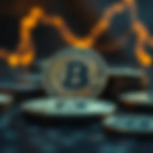 Conceptual representation of cryptocurrency