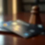 Conceptual representation of cryptocurrency credit cards