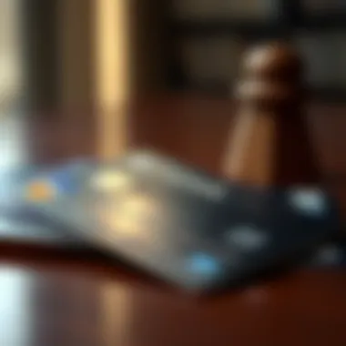 Conceptual representation of cryptocurrency credit cards