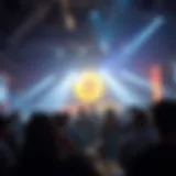 Conceptual representation of a cryptocurrency presale event