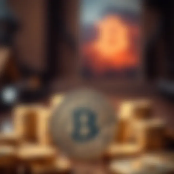 Visual depiction of cryptocurrency and its value assessment