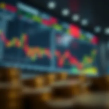 Visual representation of cryptocurrency volatility