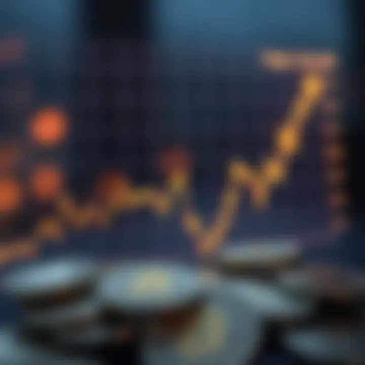 Graph depicting volatility in cryptocurrency markets