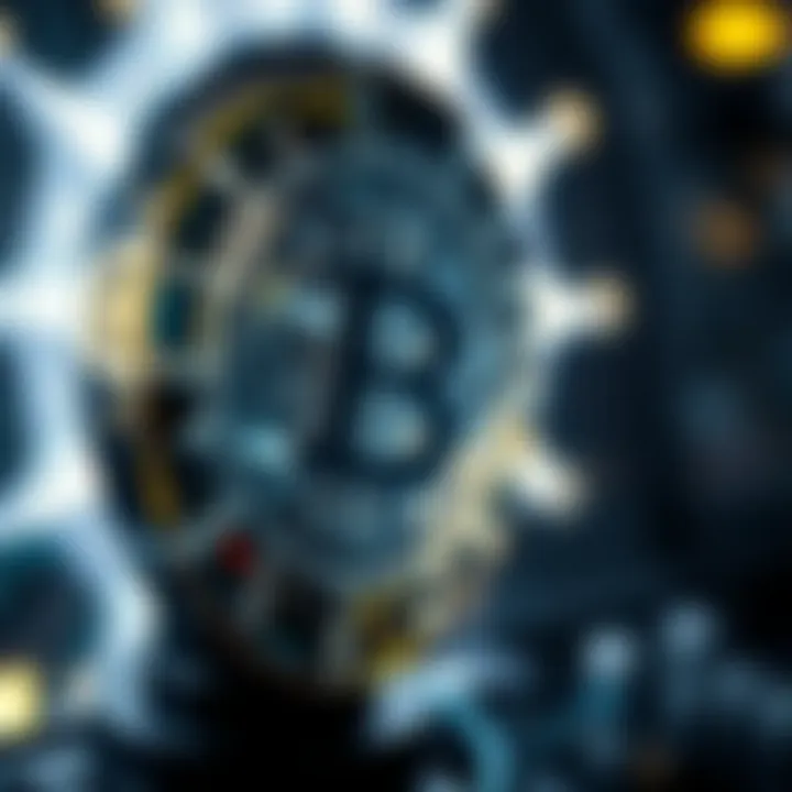 Visual representation of blockchain technology