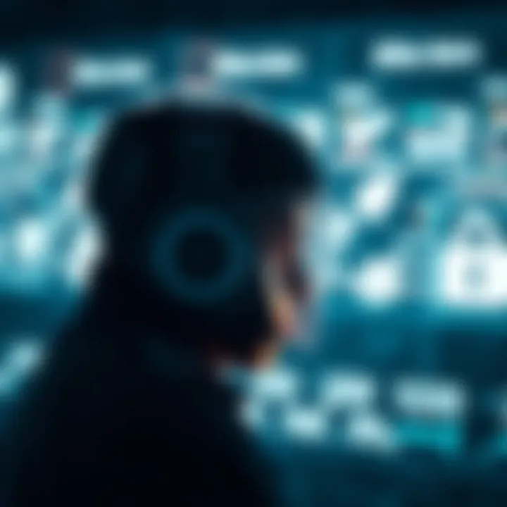 Illustration showing data interception