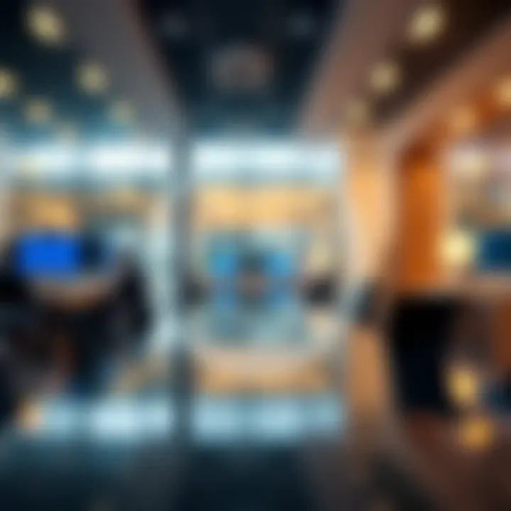 A visual representation of enterprise blockchain technology in a corporate setting