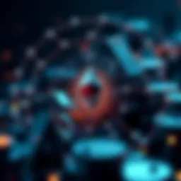 Illustration depicting the Ethereum blockchain ecosystem