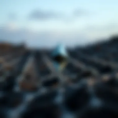 A visual representation of Ethereum's blockchain technology