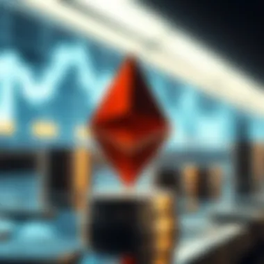 Futuristic concept of Ethereum's potential impact on the financial ecosystem