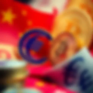 Dynamic representation of Euro and Yuan currencies