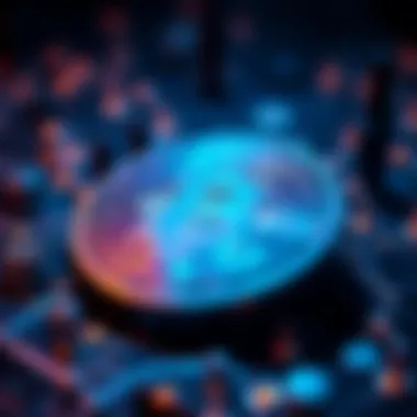 Illustration of blockchain technology principles