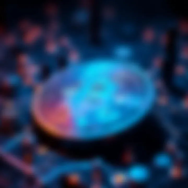 Illustration of blockchain technology principles