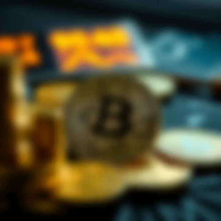 Conceptual image of risks associated with cryptocurrency