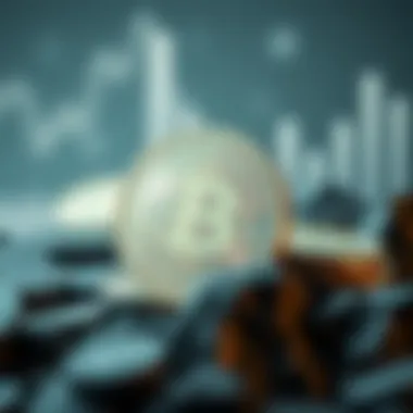 Conceptual image of the future of cryptocurrency with fancy coin