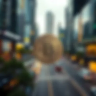 Future Potential of Everscale Coin in a Modern City Futuristic city representing Everscale's potential