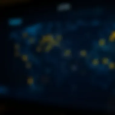 Global map highlighting Bitcoin ATM locations