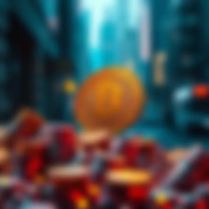 Blockchain Integration in Golem Coin Visual representation of blockchain integration with Golem Coin