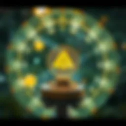 Conceptual representation of Illuvium Coin's ecosystem and gameplay mechanics.