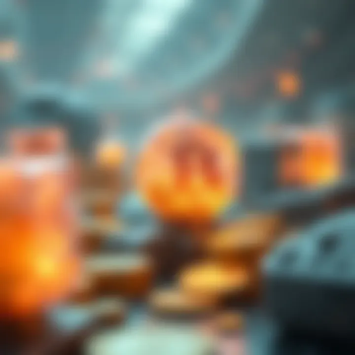 Artistic representation of virtual assets and ownership in the Illuvium gaming platform.