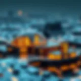 Visualization of decentralized architecture in blockchain technology