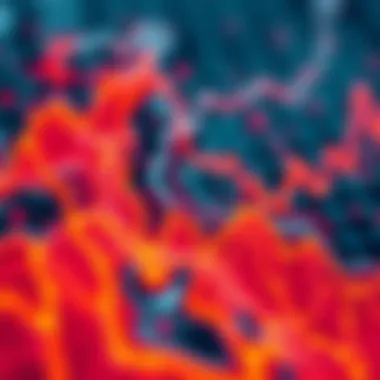 Visual representation of liquidation pressure in cryptocurrency markets