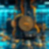 Detailed illustration of cryptocurrency mining sites showcasing various types and features