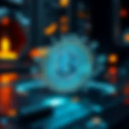 A futuristic representation of cryptocurrency technology