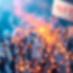 An abstract representation of a digital community network