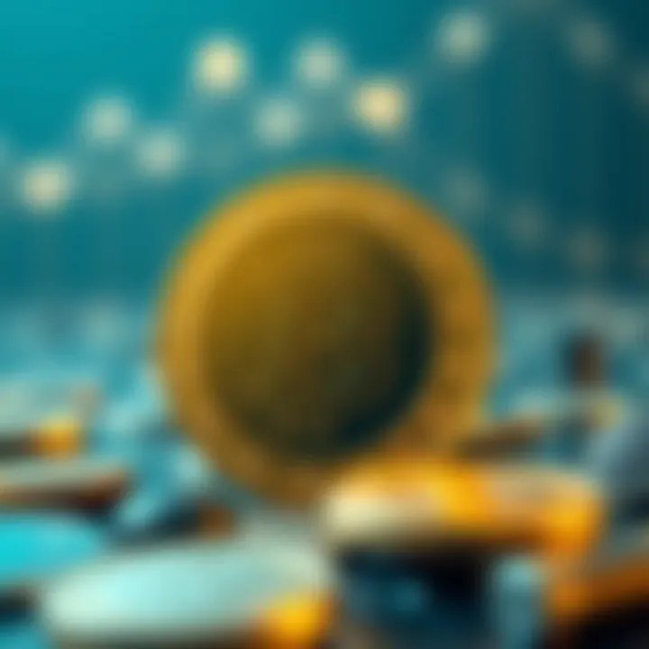 Conceptual depiction of the blockchain technology's role in Pi Coin