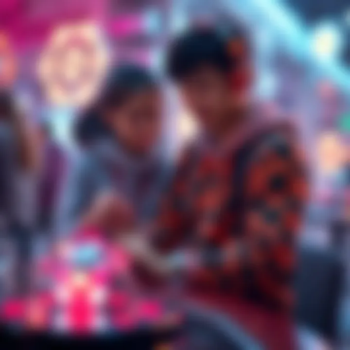 A futuristic depiction of player interactions within the Axie Infinity ecosystem.