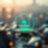 Illustration of blockchain technology integration