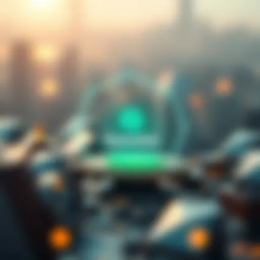 Illustration of blockchain technology integration