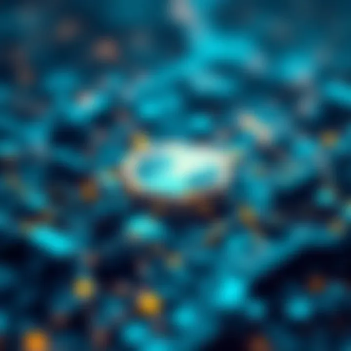 Innovative blockchain ecosystem represented visually