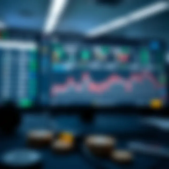 A sophisticated digital interface showcasing cryptocurrency management tools.