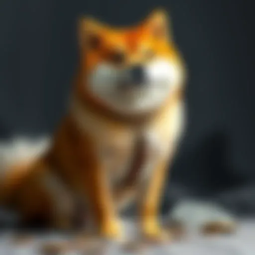 Origins of Shiba Inu Cryptocurrency An artistic representation of Shiba Inu cryptocurrency symbolizing its origins
