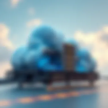 Visual representation of decentralized cloud storage technology