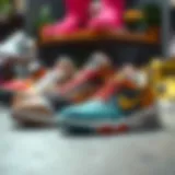 A vibrant collection of unique sneaker designs