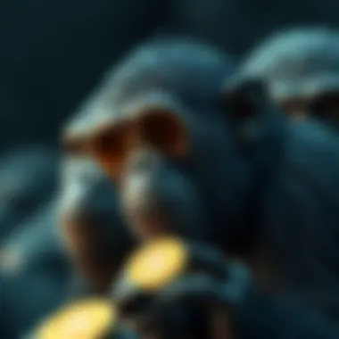 Influence of Stoned Apes Theory on Cryptocurrency Development Conceptual art depicting the influence on cryptocurrencies